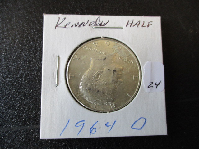 lot 24 image: 1964-D John F Kennedy Half Dollar
