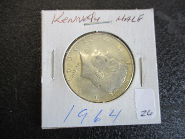 lot 26 image: 1964 John F Kennedy Half Dollar