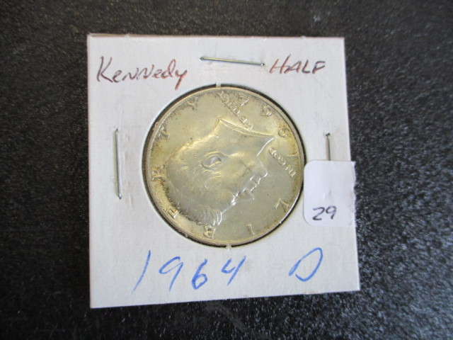 lot 29 image: 1964-D  John F Kennedy Half Dollar