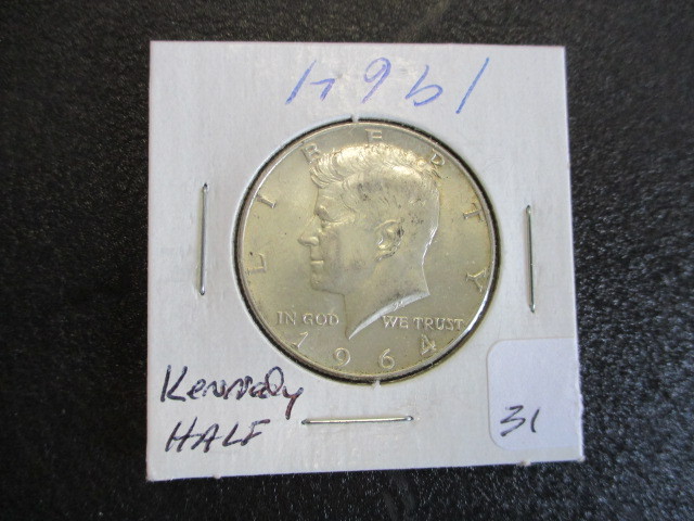 lot 31 image: 1964 John F Kennedy Half Dollar