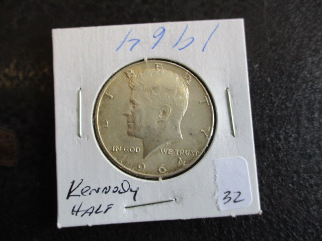 lot 32 image: 1964 John F Kennedy Half Dollar