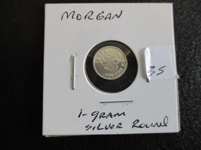lot 35 image: Morgan Liberty 1g Silver Round