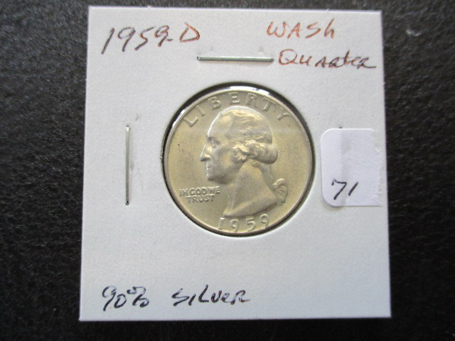 lot 71 image: 1959-D Washington Quarter