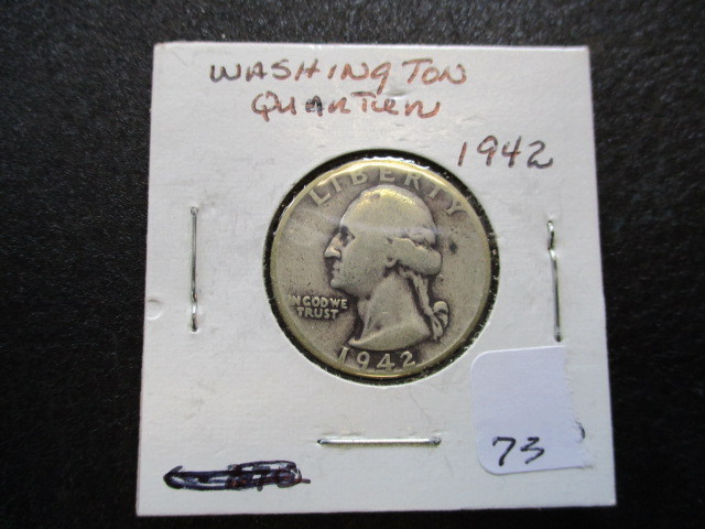 lot 73 image: 1939 Washington Quarter
