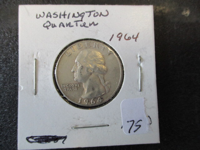 lot 75 image: 1964 Washington Quarter