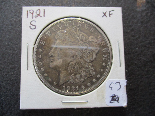 lot 93 image: 1921-S Morgan Silver Dollar