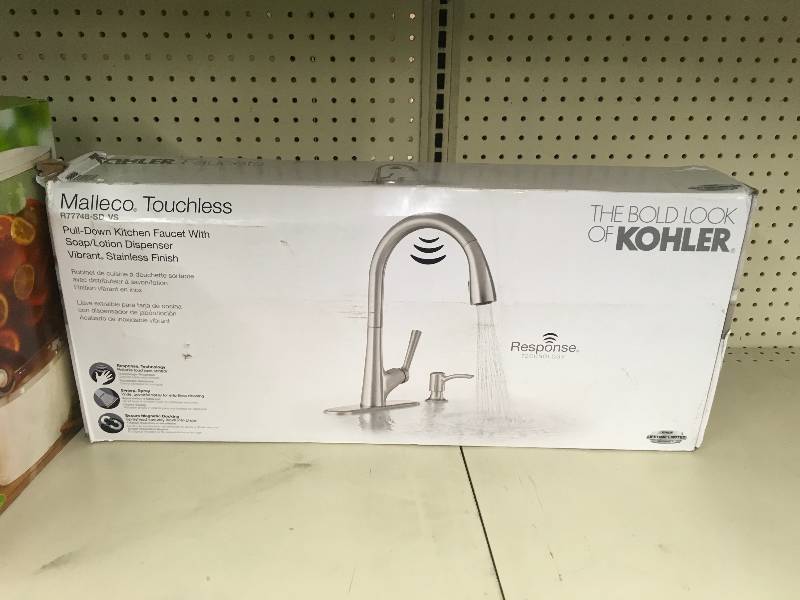 lot 17 image: Kohler Touchless Faucet, Retail $239.99