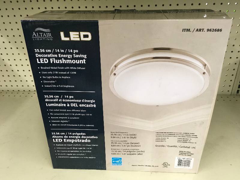 lot 24 image: 14 Flushmount LED Light, Retail $27.99