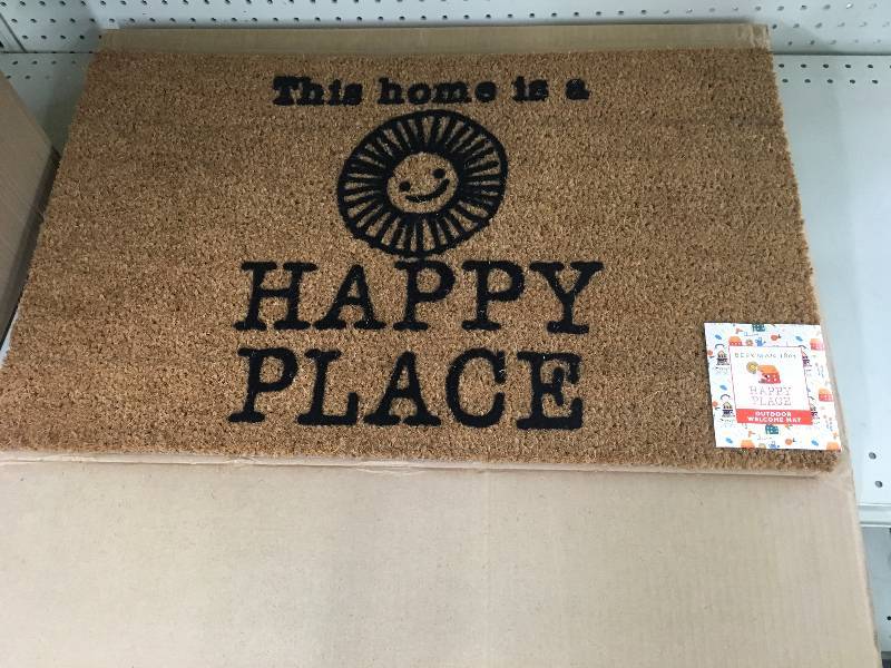 lot 29 image: Beekman 1802 Happy Place Door Mat, Retail $33.00