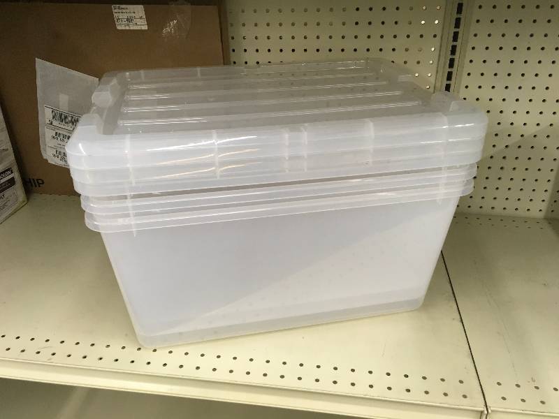 lot 32 image: 3PK Storage Totes, Retail $16.99