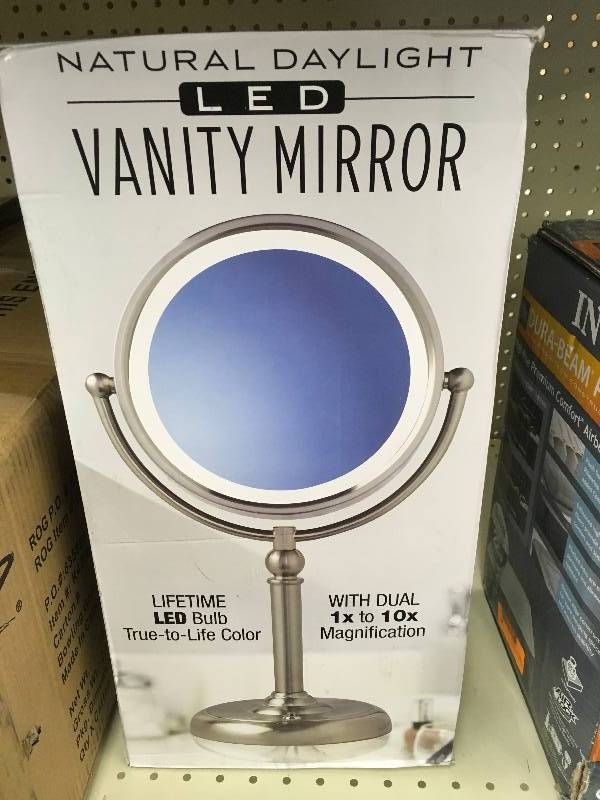 lot 37 image: LED Vanity Mirror Sunter, Retail $19.99