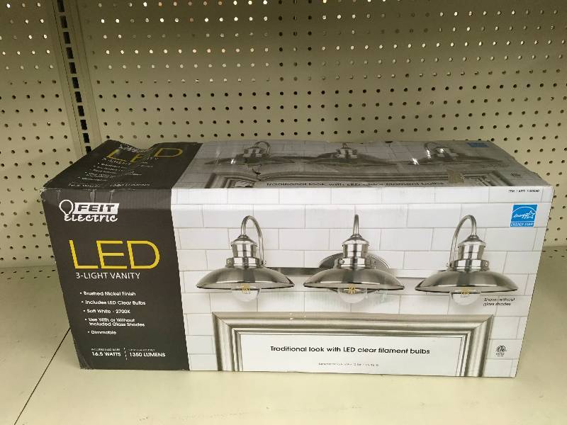 lot 41 image: Feit LED 3 Light Vanity, Retail $49.99