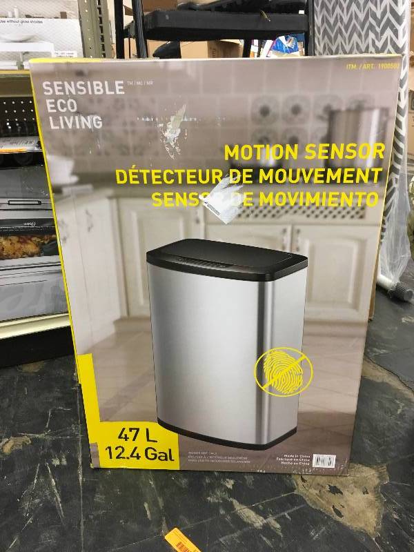 lot 55 image: Eko 47L Sensor Motion Trash Can, Retail $48.89