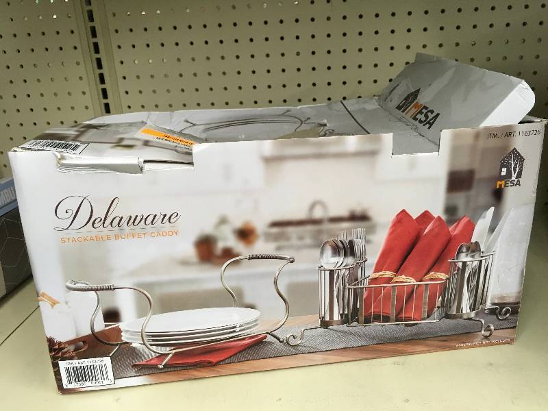 lot 56 image: Delaware Buffet Caddy, Retail $16.99