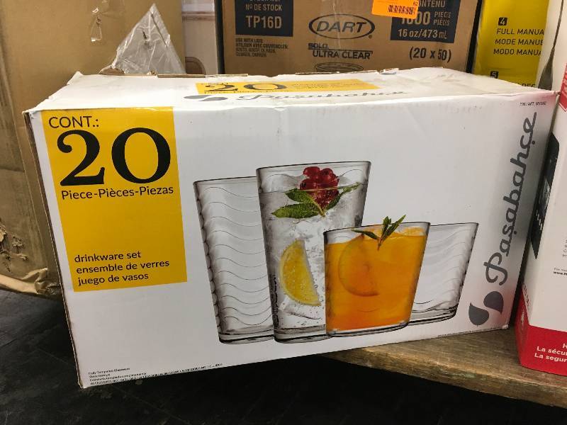lot 69 image: Sisecam 20PC Drinkware, Retail $16.99