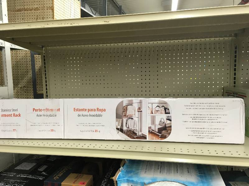 lot 77 image: Stainless Steel Garment Rack, Retail $39.99