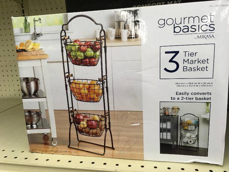lot 88 image: Mikasa Harbor 3 Tier Basket, Retail $39.99