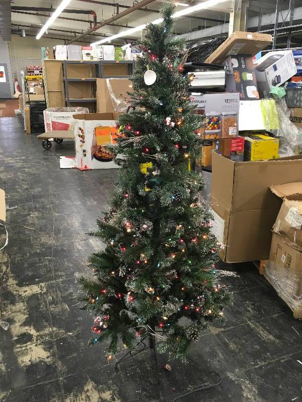 lot 64 image: Vickerman 6 Multi- Color Lighted Christmas Tree