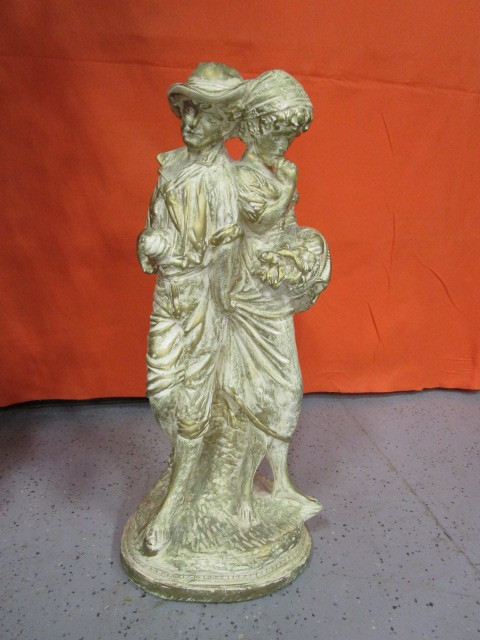 lot 48 image: Statue & Artificial Tree