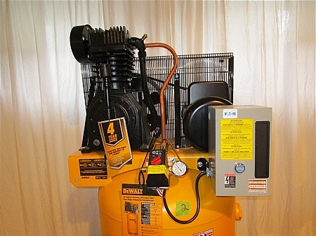 lot 2 image: DeWalt 80 Gallon Vertical Air Compressor