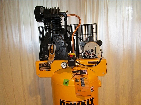 lot 3 image: DeWalt 60 Gallon Vertical Air Compressor