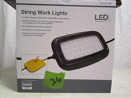 lot 36 image: LED Technology 50 String Work Lights