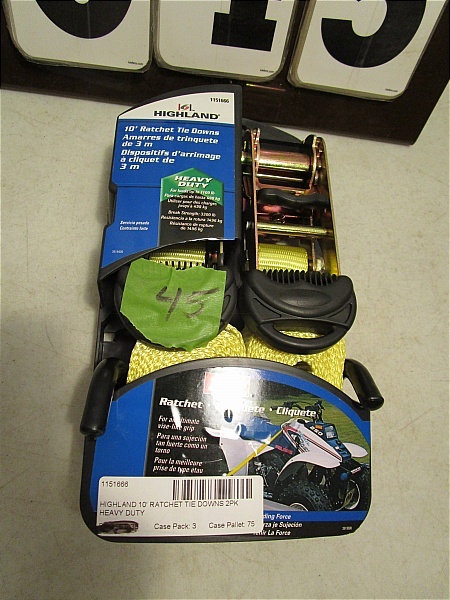 lot 45 image: Highland 10 Ratchet Tie Downs