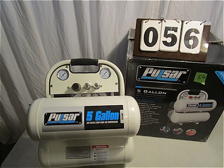 lot 56 image: Pulsar 6 Gallon Twin Tank Air Compressor
