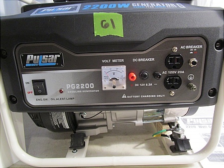 lot 61 image: Pulsar 2200 Watt Generator