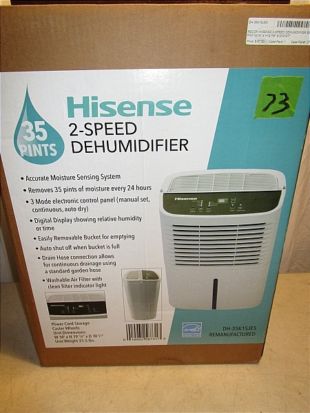 lot 73 image: Hisense 35 Pint Dehumidifier