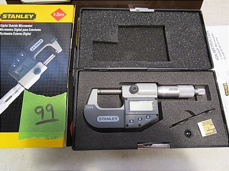 lot 99 image: Stanley Digital Outside Micrometer