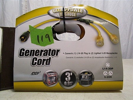 lot 119 image: Ultra Power Generator Cord