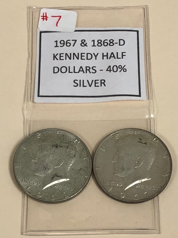 1967 & 1968-D Kennedy Half Dollars