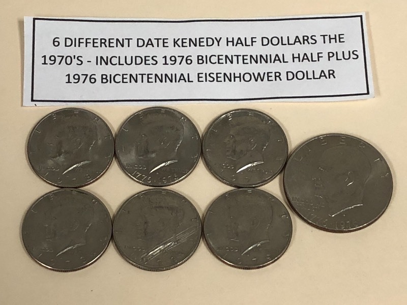 (6) Kennedy Half Dollars---1970s