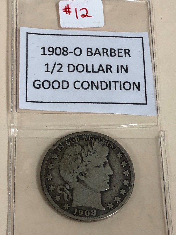 1908-O Barber Half