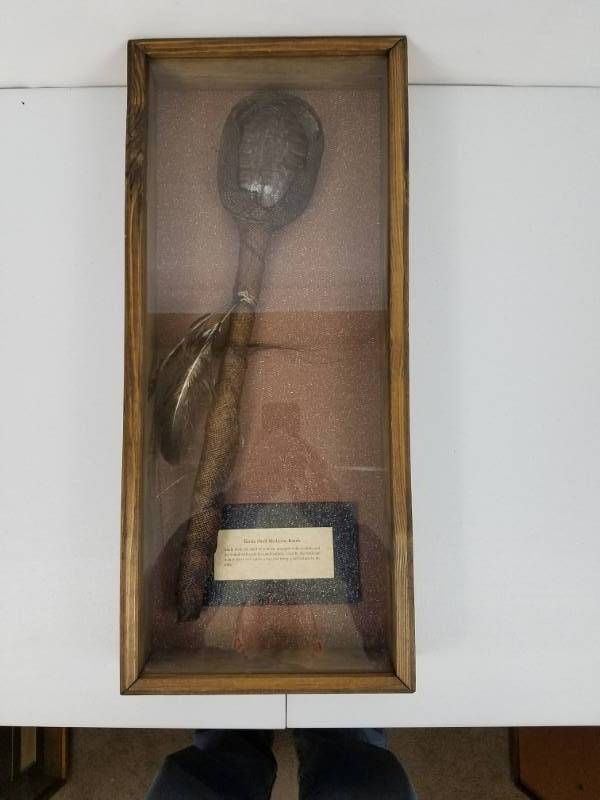 lot 14 image: Native American Turtle Shell Medicine Rattle