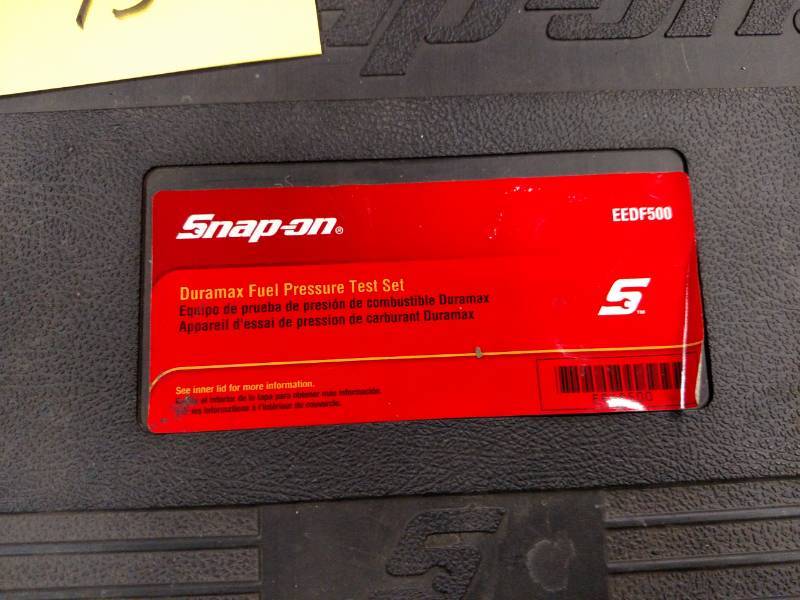 lot 75 image: Snap-On Duramax Fuel Pressure Test ...