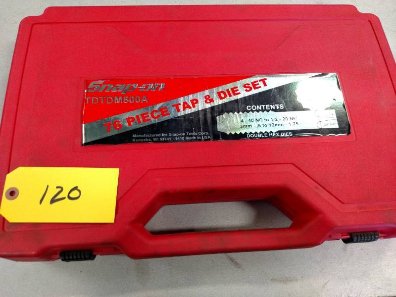 lot 120 image: Snap-On TDTDM500A Metric Tap & Die ...
