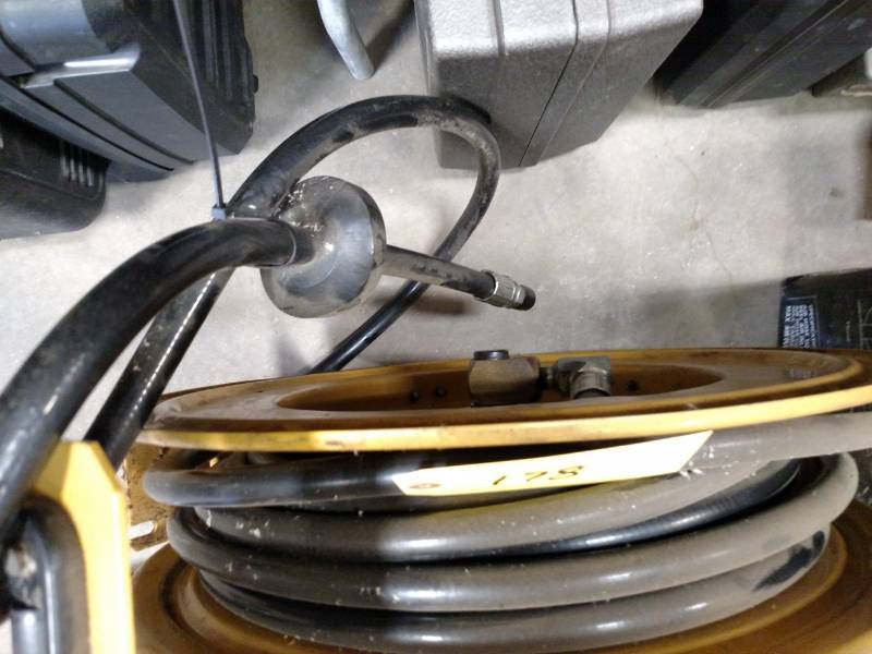 lot 178 image: Graco Pneumatic Oil Hose Reel with Hose...