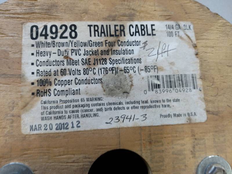 lot 268 image: 144 Trailer Cable...