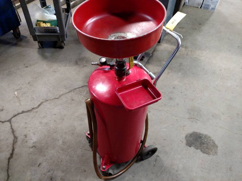 lot 40 image: ATD Rolling 18 Gallon Oil Drain Tan...