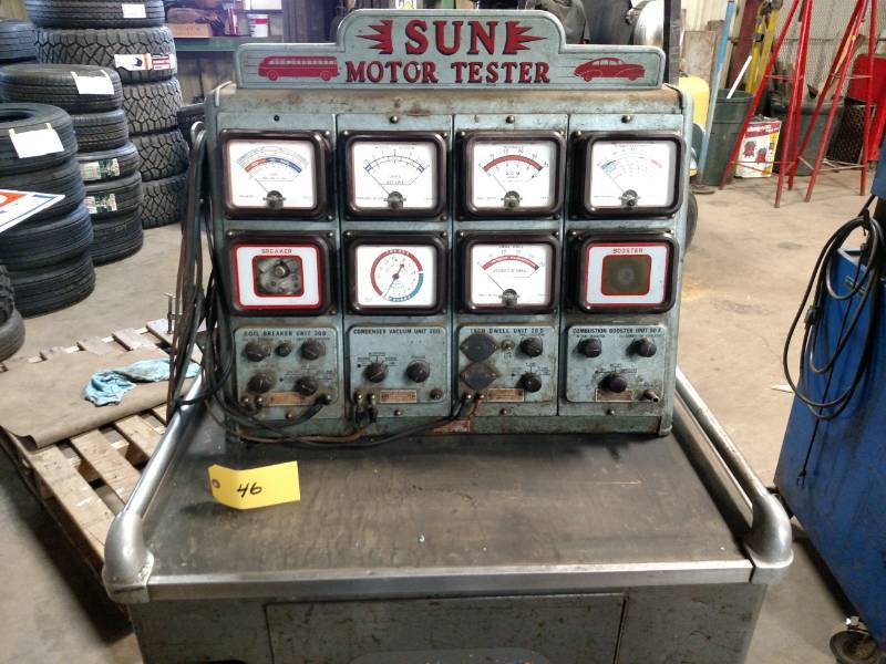 lot 46 image: Sun Motor Tester with Cart Base...