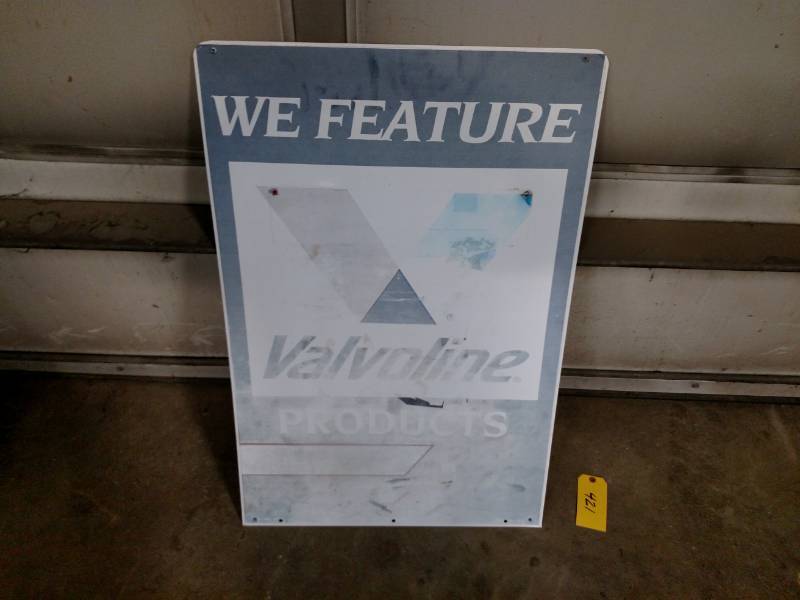 lot 421 image: Valvoline Aluminum Sign, 24x36...