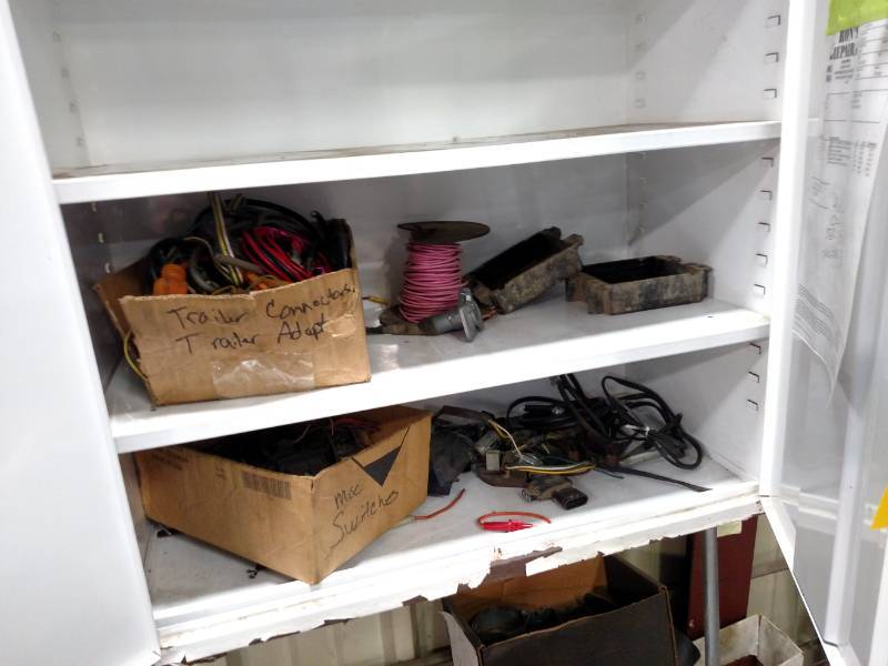 lot 467 image: Moog Cabinet with Contents 39x29x14...