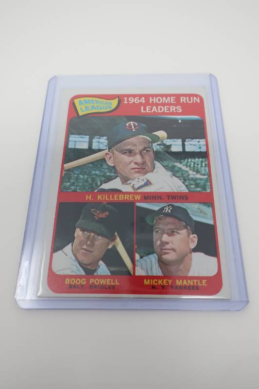 1964 Home Run Leaders Baseball Card - Killebrew & Mantle