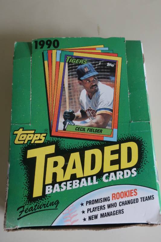 Unopened Box of 1990 Topps Traded Baseball Card Packs