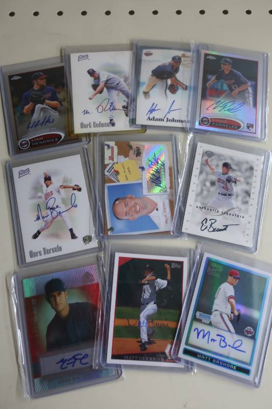 10 Autographed Minnesota Twins Cards