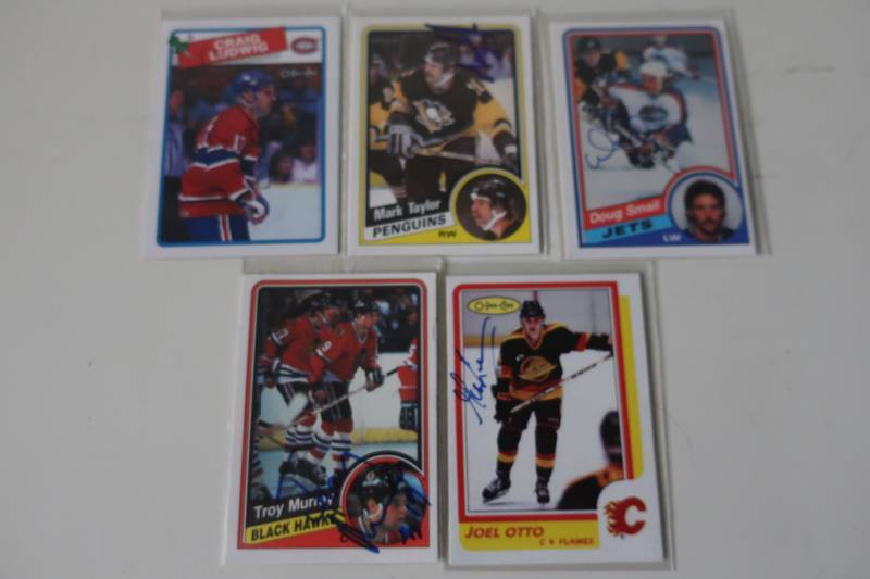 Lot of Signed NHL Sioux Alum Cards