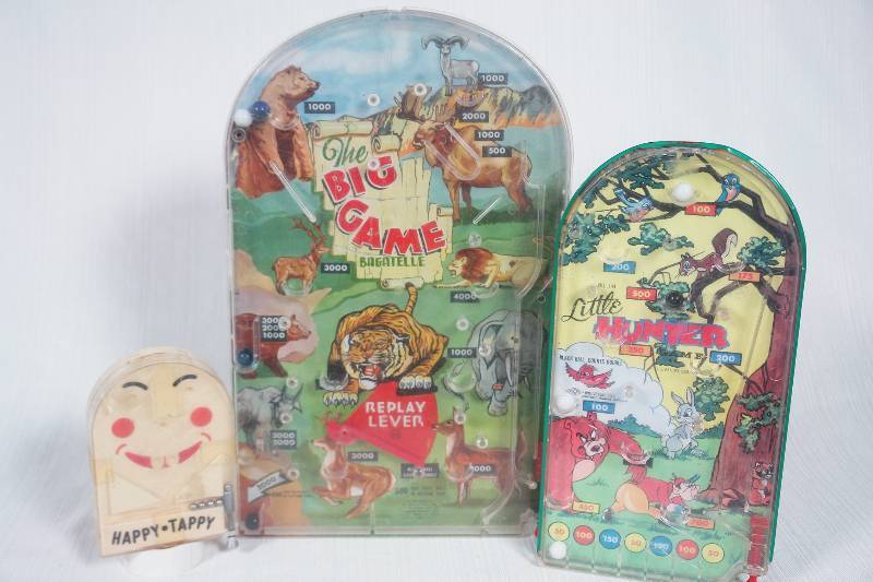 lot 25 image: Three Vintage Pinball-type Plunger Games