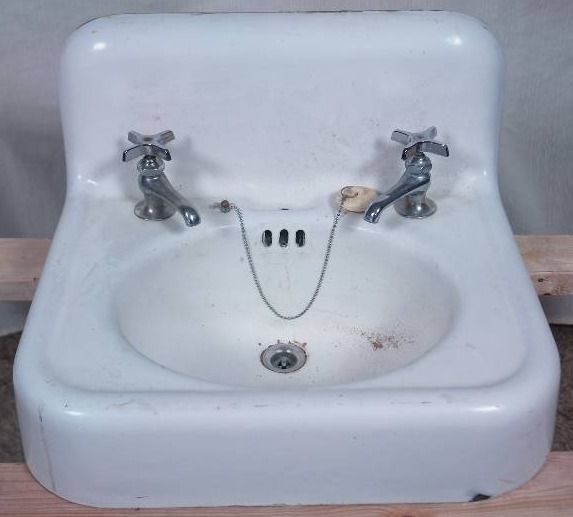 lot 41 image: Wall Mount Cast Iron Sink